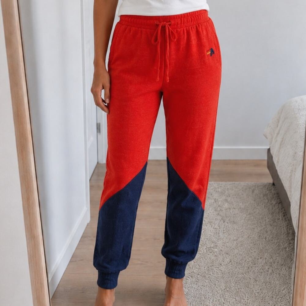 Aviator Nation Glider Colorblock Sweatpants Sz L